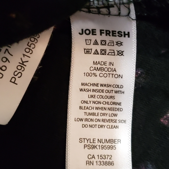 Joe Fresh Cotton Floral Long Sleeve Tee 1X - Picture 7 of 11